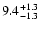 $\rm 9.4_{-1.3 }^{+1.3 }$