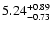 $\rm 5.24_{-0.73 }^{+0.89 }$