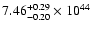 $\rm 7.46_{-0.20 }^{+0.29 }\times10^{44}$