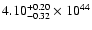 $\rm 4.10_{-0.32 }^{+0.20 }\times10^{44}$