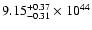 $\rm 9.15_{-0.31 }^{+0.37 }\times10^{44}$