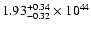 $\rm 1.93_{-0.32 }^{+0.34 }\times10^{44}$