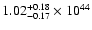 $\rm 1.02_{-0.17 }^{+0.18 }\times10^{44}$