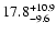 $\rm 17.8_{-9.6 }^{+10.9 }$
