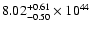 $\rm 8.02_{-0.50 }^{+0.61 }\times10^{44}$