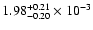 $\rm 1.98_{-0.20 }^{+0.21 }\times10^{-3}$