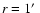 $r=1\hbox{$^\prime$ }$