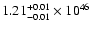 $\rm 1.21_{-0.01 }^{+0.01 }\times10^{46}$
