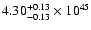 $\rm 4.30_{-0.13 }^{+0.13 }\times10^{45}$