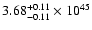 $\rm 3.68_{-0.11 }^{+0.11 }\times10^{45}$