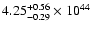 $\rm 4.25_{-0.29 }^{+0.56 }\times10^{44}$