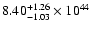 $\rm 8.40_{-1.03 }^{+1.26 }\times10^{44}$