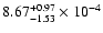 $\rm 8.67_{-1.53 }^{+0.97 }\times10^{-4}$