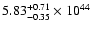 $\rm 5.83_{-0.35 }^{+0.71 }\times10^{44}$