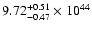 $\rm 9.72_{-0.47 }^{+0.51 }\times10^{44}$