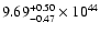 $\rm 9.69_{-0.47 }^{+0.50 }\times10^{44}$