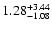 $\rm 1.28_{-1.08 }^{+3.44 }$