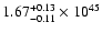 $\rm 1.67_{-0.11 }^{+0.13 }\times10^{45}$