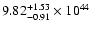 $\rm 9.82_{-0.91 }^{+1.53 }\times10^{44}$