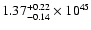 $\rm 1.37_{-0.14 }^{+0.22 }\times10^{45}$