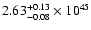 $\rm 2.63_{-0.08 }^{+0.13 }\times10^{45}$