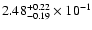 $\rm 2.48_{-0.19 }^{+0.22 } \times 10^{-1}$