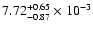 $\rm 7.72_{-0.87 }^{+0.65 } \times 10^{-3}$