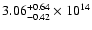 $\rm 3.06_{-0.42 }^{+0.64 } \times 10^{14}$