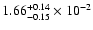 $\rm 1.66_{-0.15 }^{+0.14 } \times 10^{-2}$