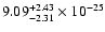 $\rm 9.09_{-2.31 }^{+2.43 } \times 10^{-25}$