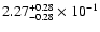 $\rm 2.27_{-0.28 }^{+0.28 } \times 10^{-1}$