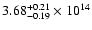 $\rm 3.68_{-0.19 }^{+0.21 } \times 10^{14}$