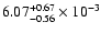 $\rm 6.07_{-0.56 }^{+0.67 } \times 10^{-3}$