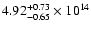 $\rm 4.92_{-0.65 }^{+0.73 } \times 10^{14}$