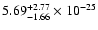 $\rm 5.69_{-1.66 }^{+2.77 } \times 10^{-25}$