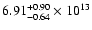 $\rm 6.91_{-0.64 }^{+0.90 } \times 10^{13}$