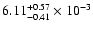 $\rm 6.11_{-0.41 }^{+0.57 } \times 10^{-3}$