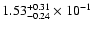 $\rm 1.53_{-0.24 }^{+0.31 } \times 10^{-1}$