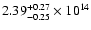 $\rm 2.39_{-0.25 }^{+0.27 } \times 10^{14}$