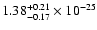 $\rm 1.38_{-0.17 }^{+0.21 } \times 10^{-25}$