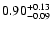 $\rm0.90_{-0.09 }^{+0.13 }$
