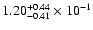 $\rm 1.20_{-0.41 }^{+0.44 } \times 10^{-1}$