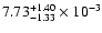 $\rm 7.73_{-1.33 }^{+1.40 } \times 10^{-3}$