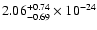 $\rm 2.06_{-0.69 }^{+0.74 } \times 10^{-24}$