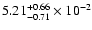 $\rm 5.21_{-0.71 }^{+0.66 } \times 10^{-2}$