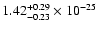 $\rm 1.42_{-0.23 }^{+0.29 } \times 10^{-25}$