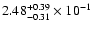 $\rm 2.48_{-0.31 }^{+0.39 } \times 10^{-1}$