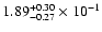 $\rm 1.89_{-0.27 }^{+0.30 } \times 10^{-1}$