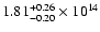 $\rm 1.81_{-0.20 }^{+0.26 } \times 10^{14}$