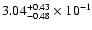 $\rm 3.04_{-0.48 }^{+0.43 } \times 10^{-1}$